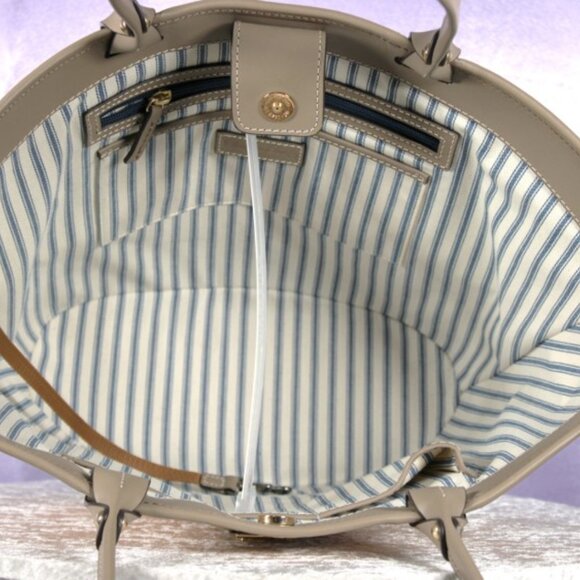 Dooney & Bourke Woven Straw-Look Tote Bag Tan Taupe NWOT - Picture 10 of 11